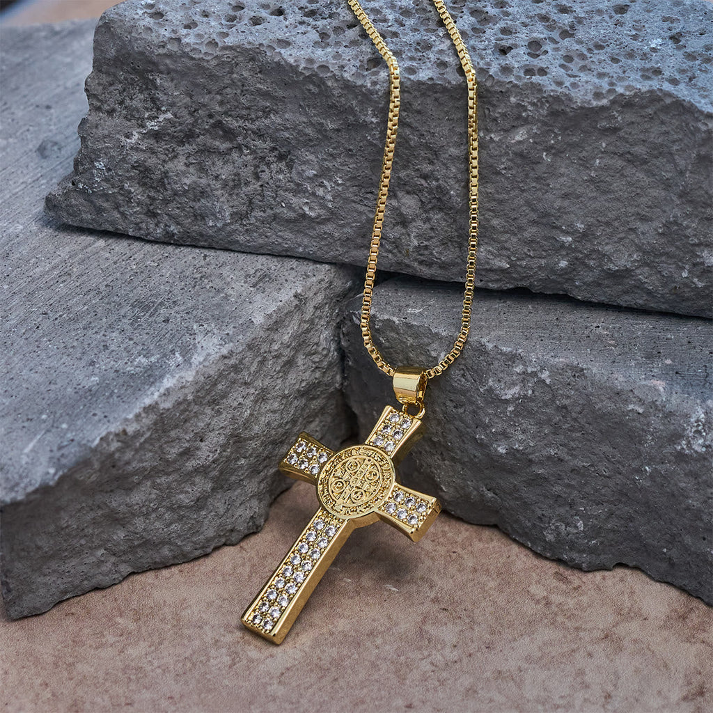 St. Benedict Emblem Series Cross Necklace