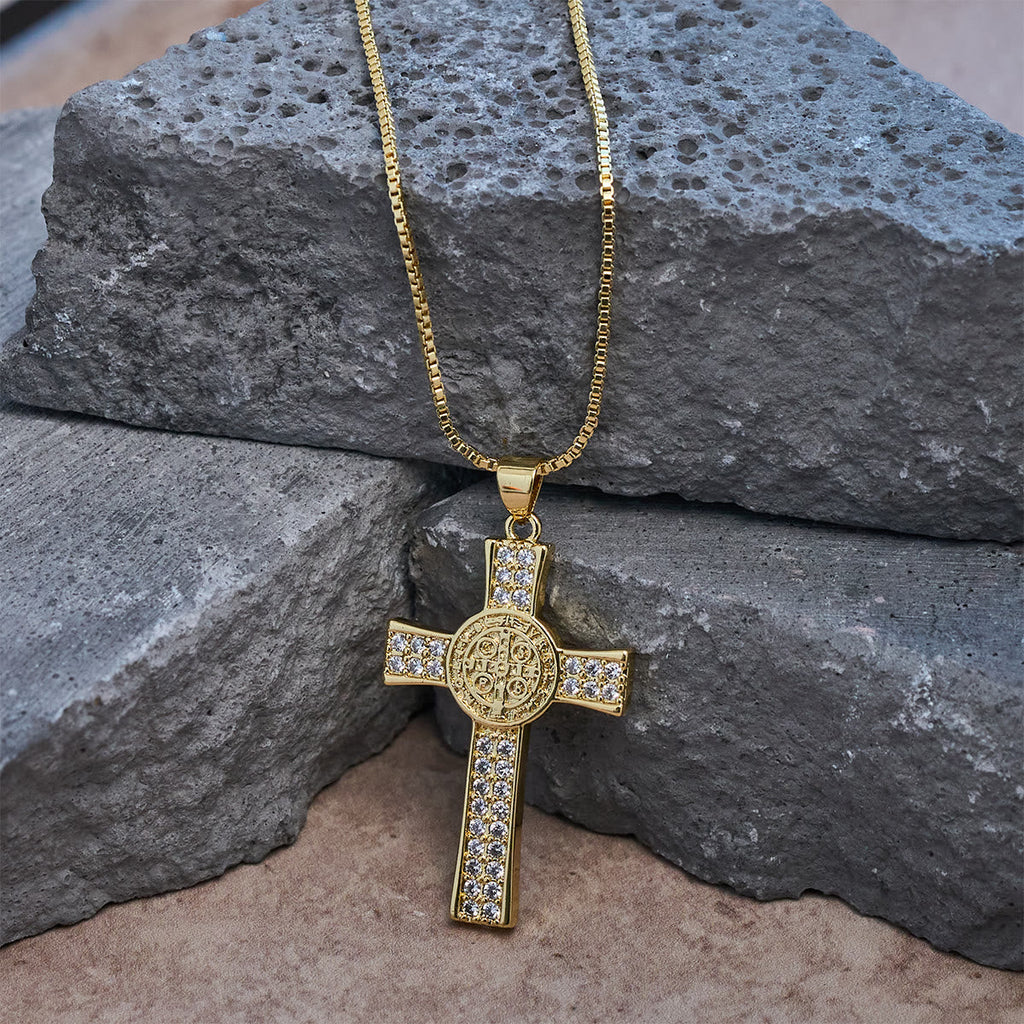 St. Benedict Emblem Series Cross Necklace