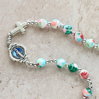 6mm Pastel UV-Glow Rosary Bracelet