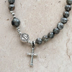 6mm UV-Glow Flame Stone Rosary Bracelet