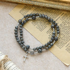 6mm UV-Glow Flame Stone Rosary Bracelet