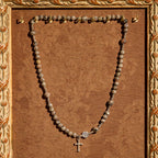 6mm UV-Glow Flame Stone Rosary Bracelet