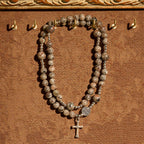 6mm UV-Glow Flame Stone Rosary Bracelet