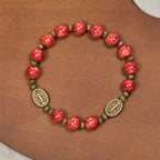 Oil-Painting Glass Rosary, Bracelet