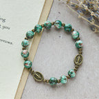 Oil-Painting Glass Rosary, Bracelet