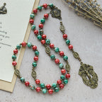 Oil-Painting Glass Rosary, Bracelet