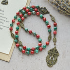 Oil-Painting Glass Rosary, Bracelet