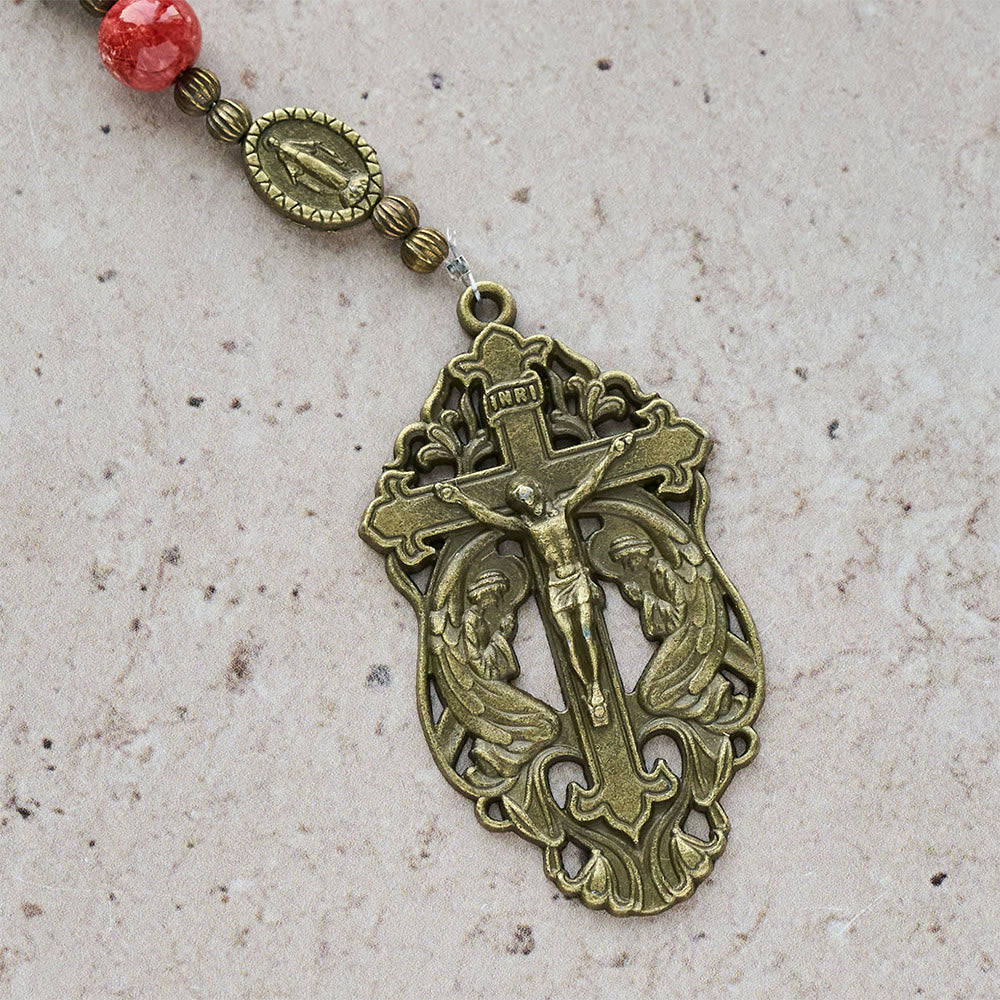 Oil-Painting Glass Rosary, Bracelet