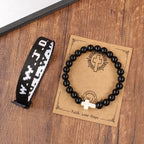 Faith Prompt Bracelet with Cross Bead & WWJD Card