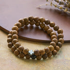 Layered Wooden Cross Bracelet