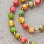 Rainbow Glow Vibrant Faith Rosary Bracelet