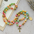 Rainbow Glow Vibrant Faith Rosary Bracelet