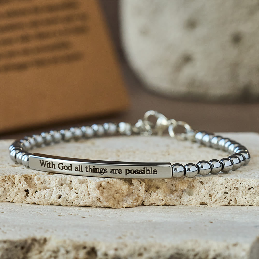 Matthew 19:26 & German Psalm 46:5 Bracelet