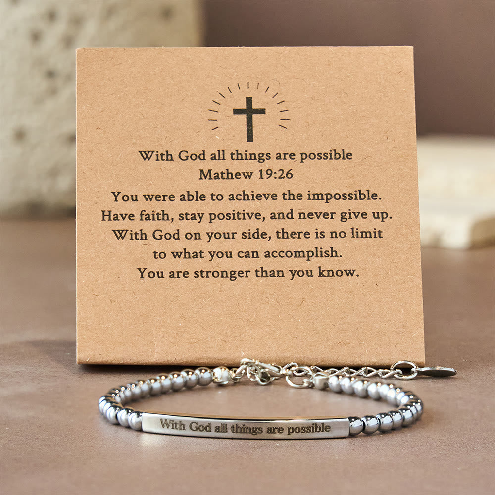 Matthew 19:26 & German Psalm 46:5 Bracelet