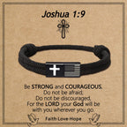 American Flag & Cross Bracelet with Card