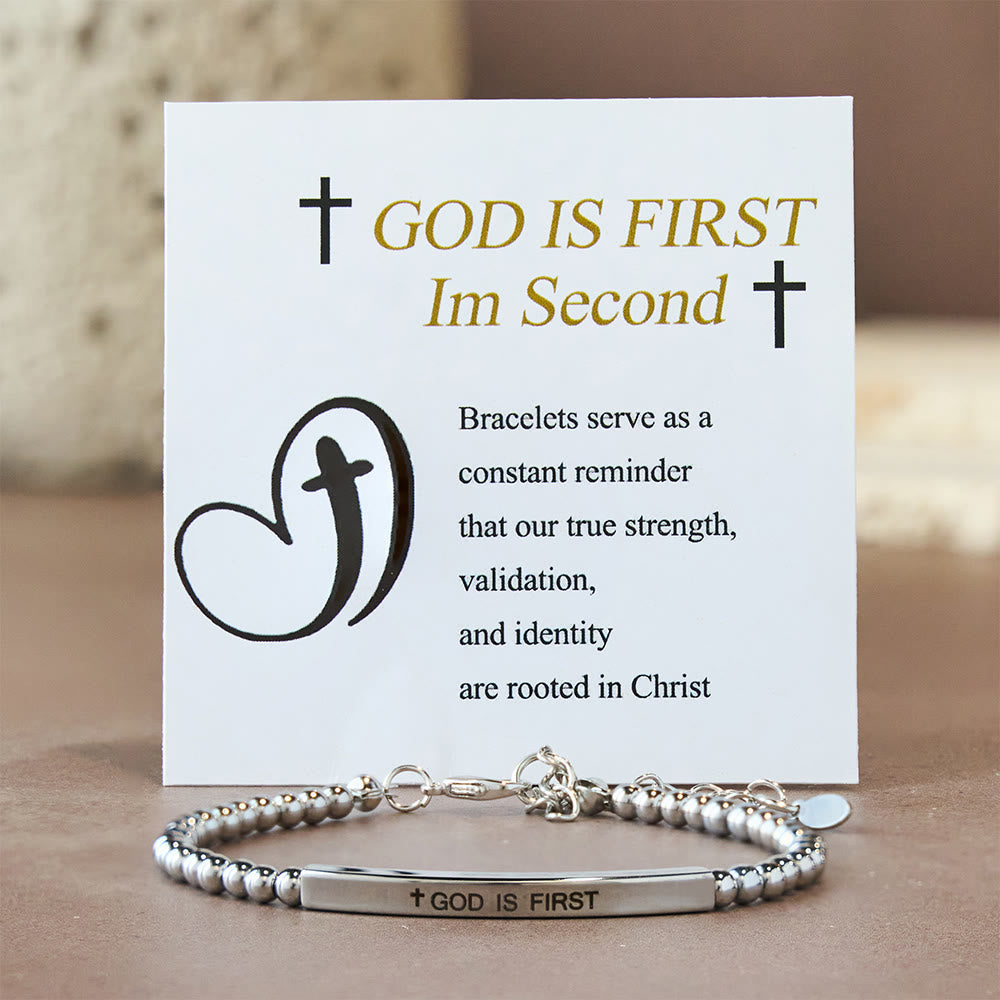 God Is First & Psalm 46:5 Bracelet