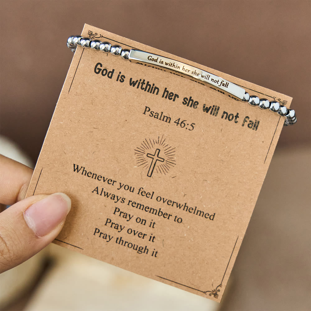 God Is First & Psalm 46:5 Bracelet