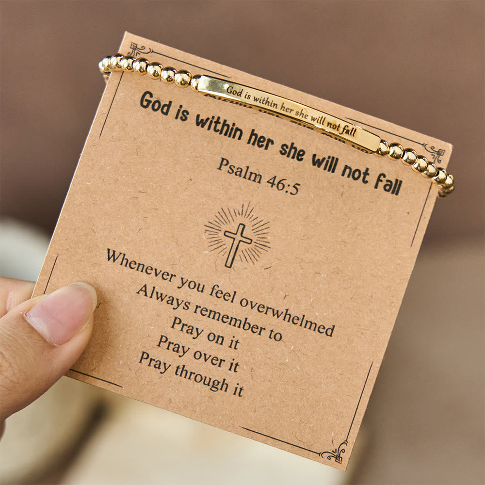 God Is First & Psalm 46:5 Bracelet