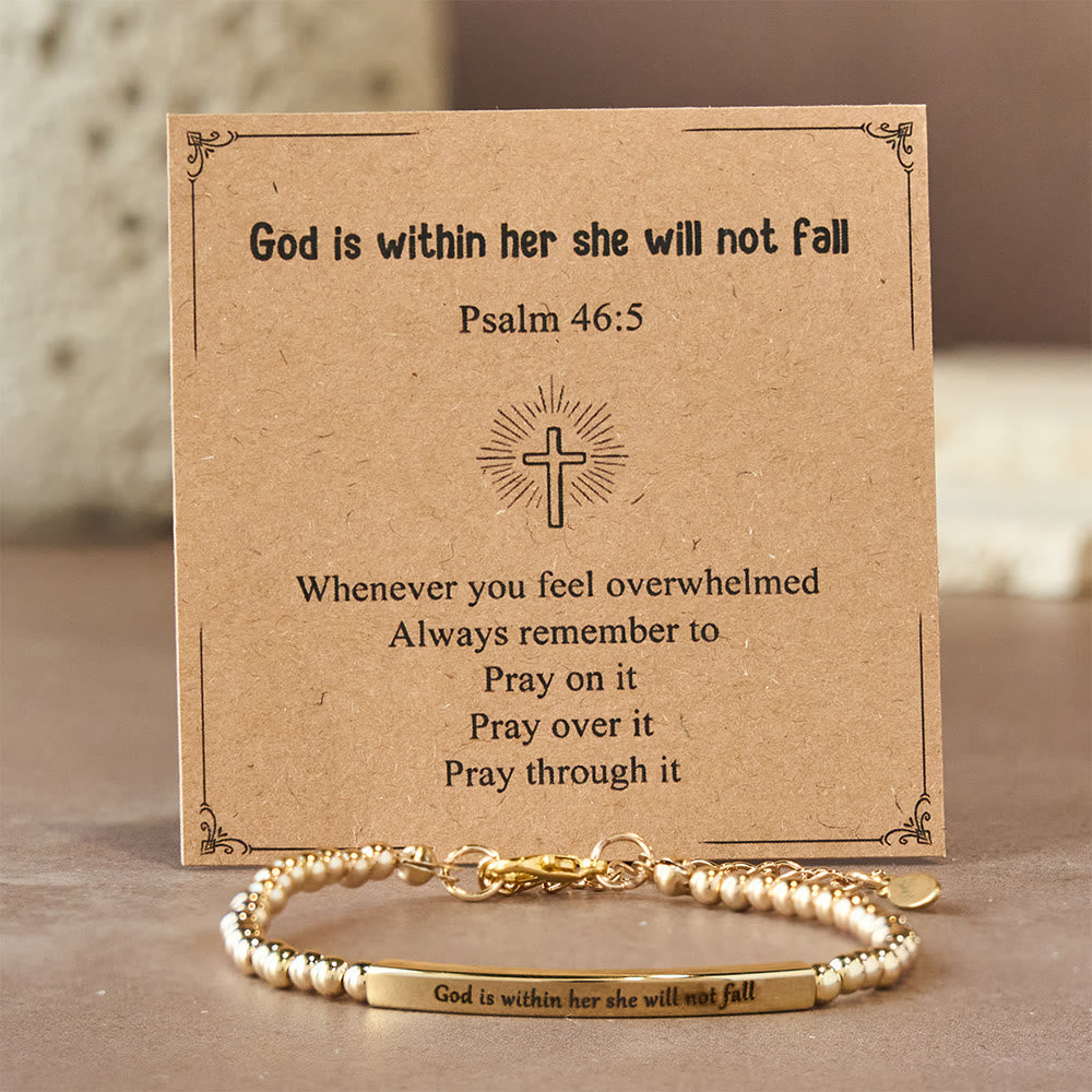 God Is First & Psalm 46:5 Bracelet