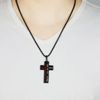 Rugby/Basketball Cross Necklace