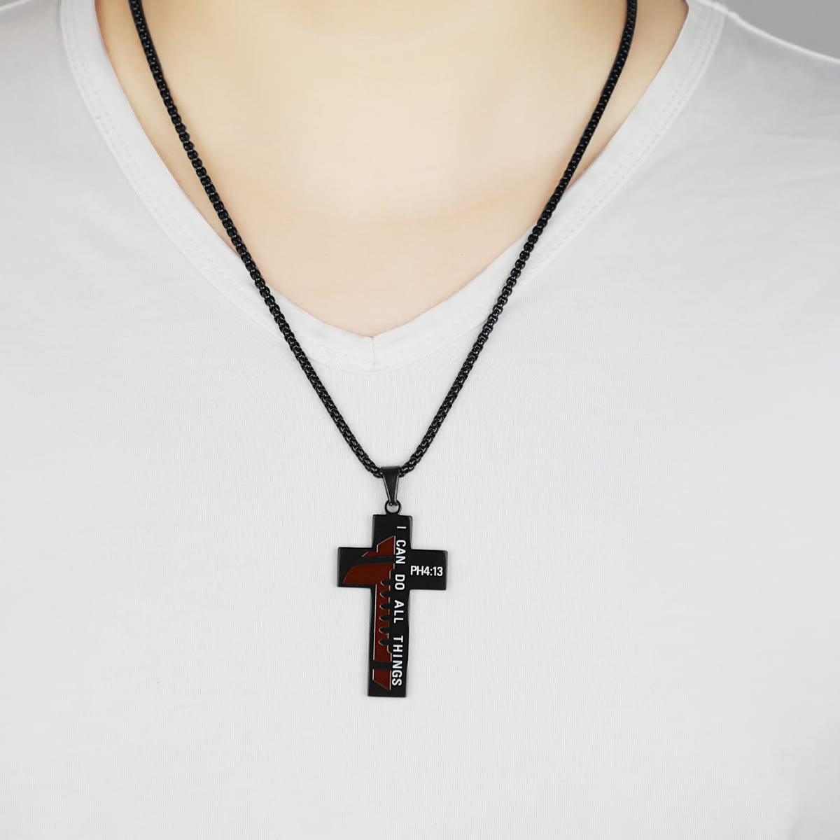 Rugby/Basketball Cross Necklace