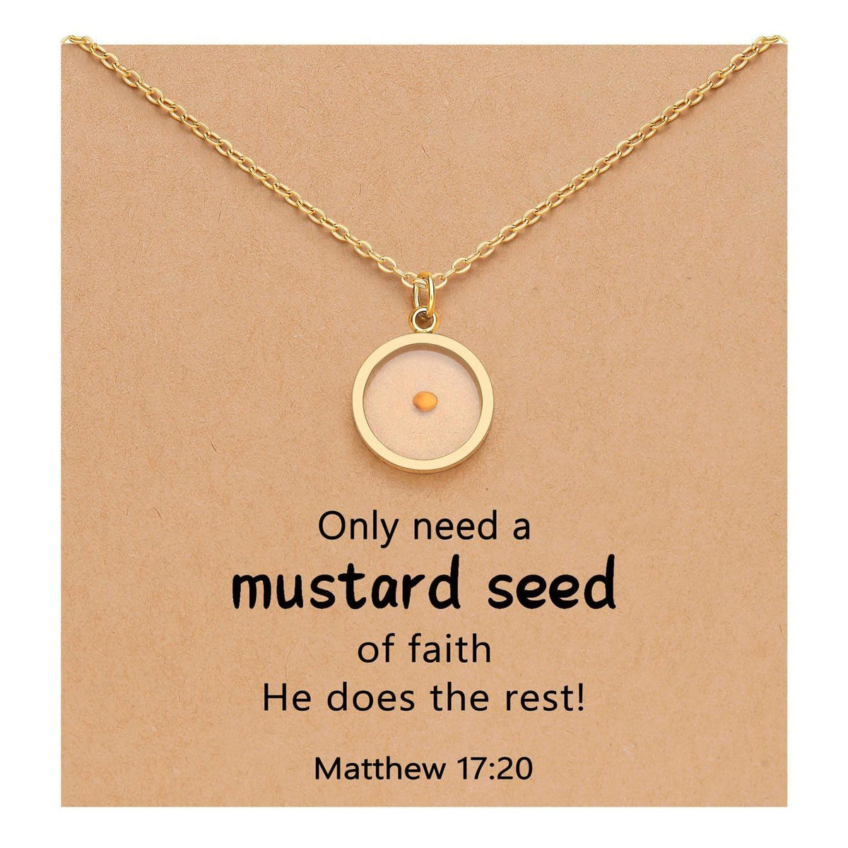 Matthew 17:20 Multi-Shaped Mustard Seed Pendant