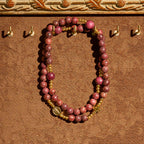 Perilla Wood Multi-Layer Rosary Bracelet with Earthy Beads & Sacred