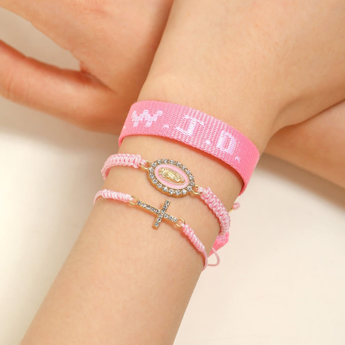 Faith Prompt Bracelet with Cross Bead & WWJD Card