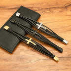 Three-Style Cross Leather Bracelet