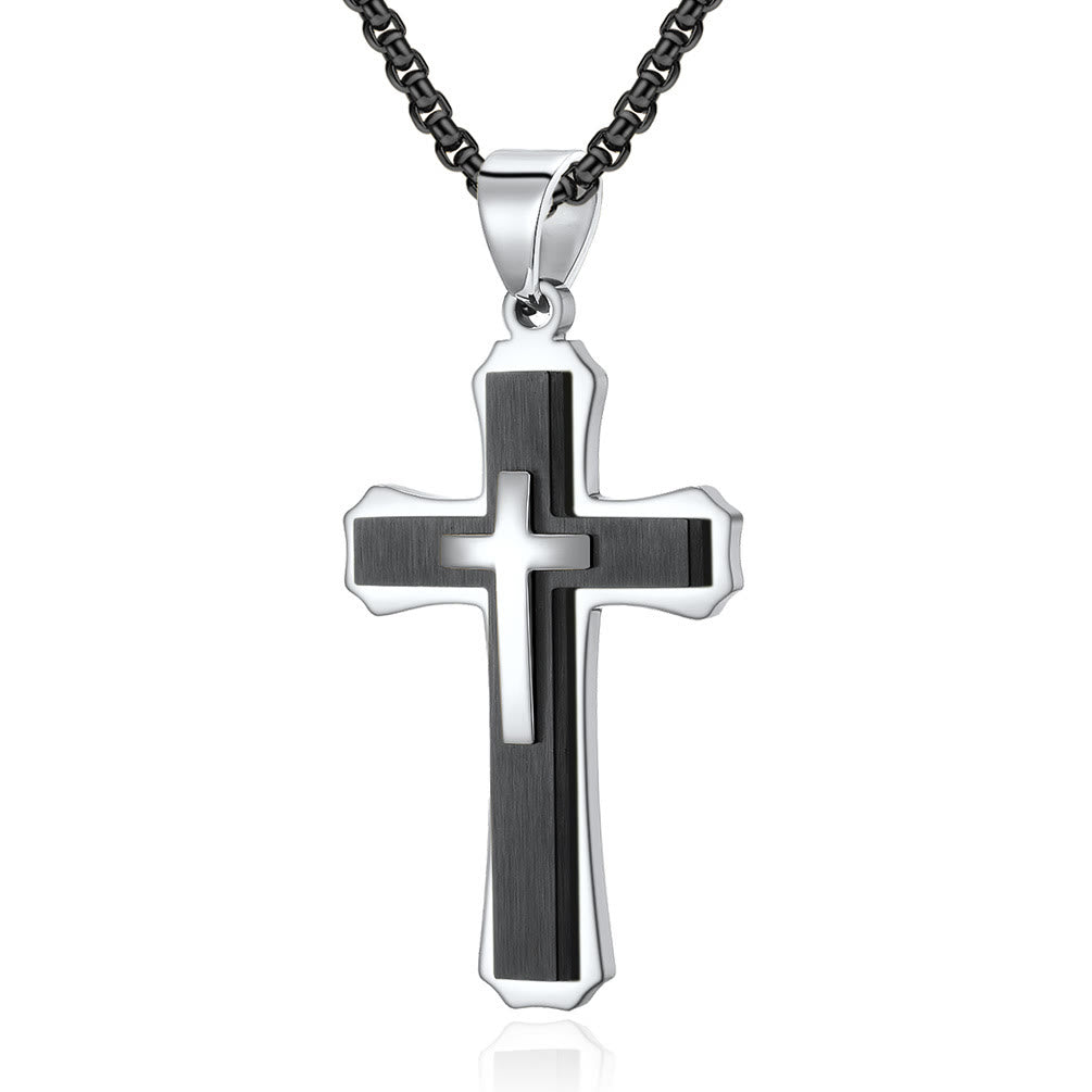 Three-Layer Cross Necklace
