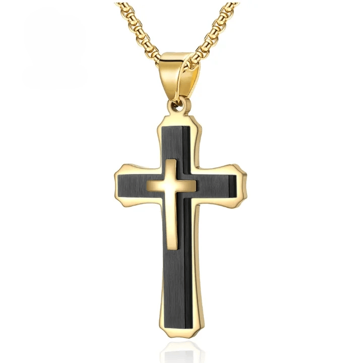 Three-Layer Cross Necklace