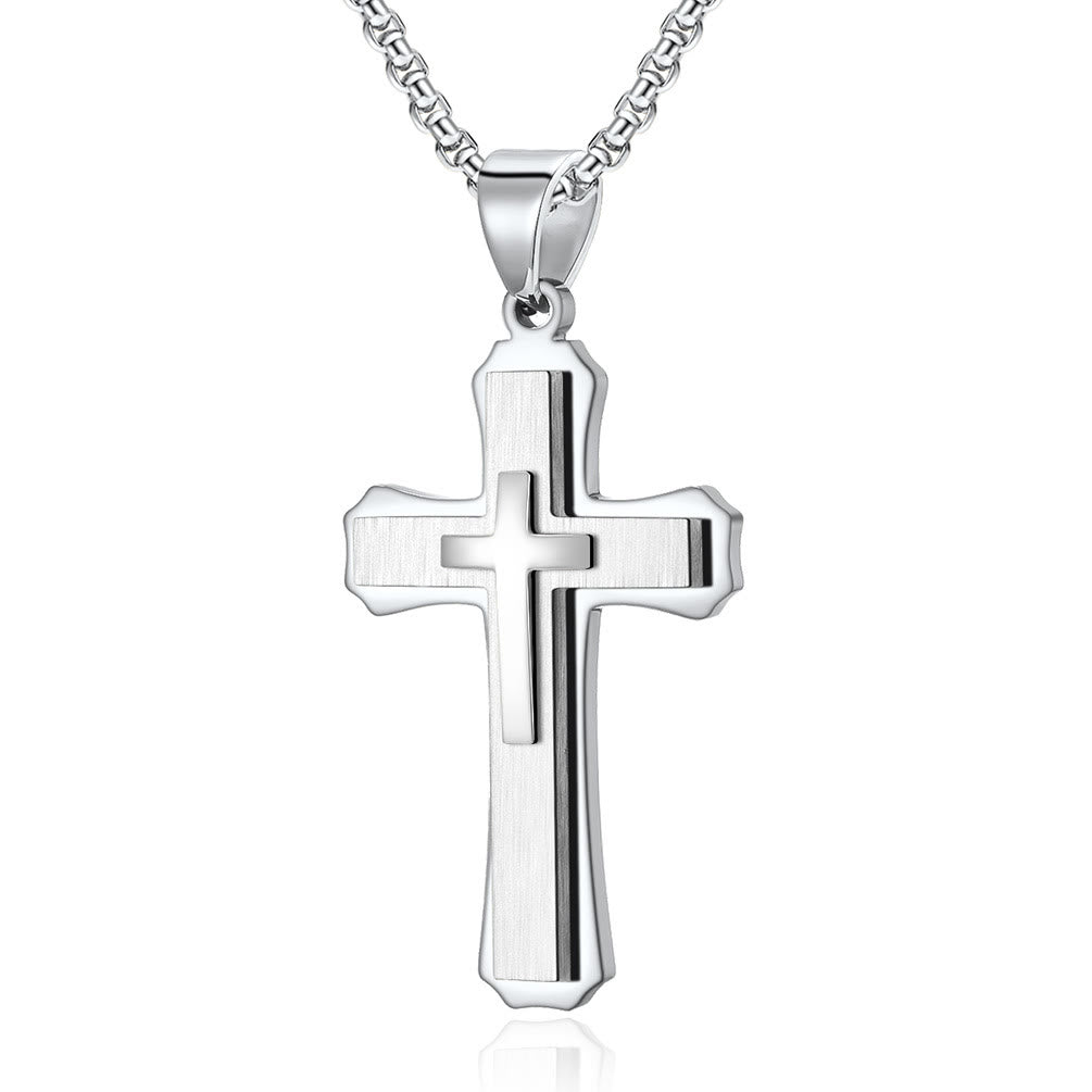 Three-Layer Cross Necklace