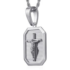 Crucifix Dog Tag Necklace