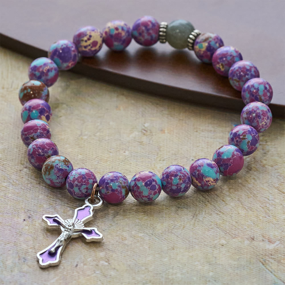 Marbled Purple Agate Bracelet