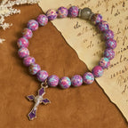 Marbled Purple Agate Bracelet