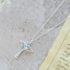 Angel Cross & Zircon Necklaces