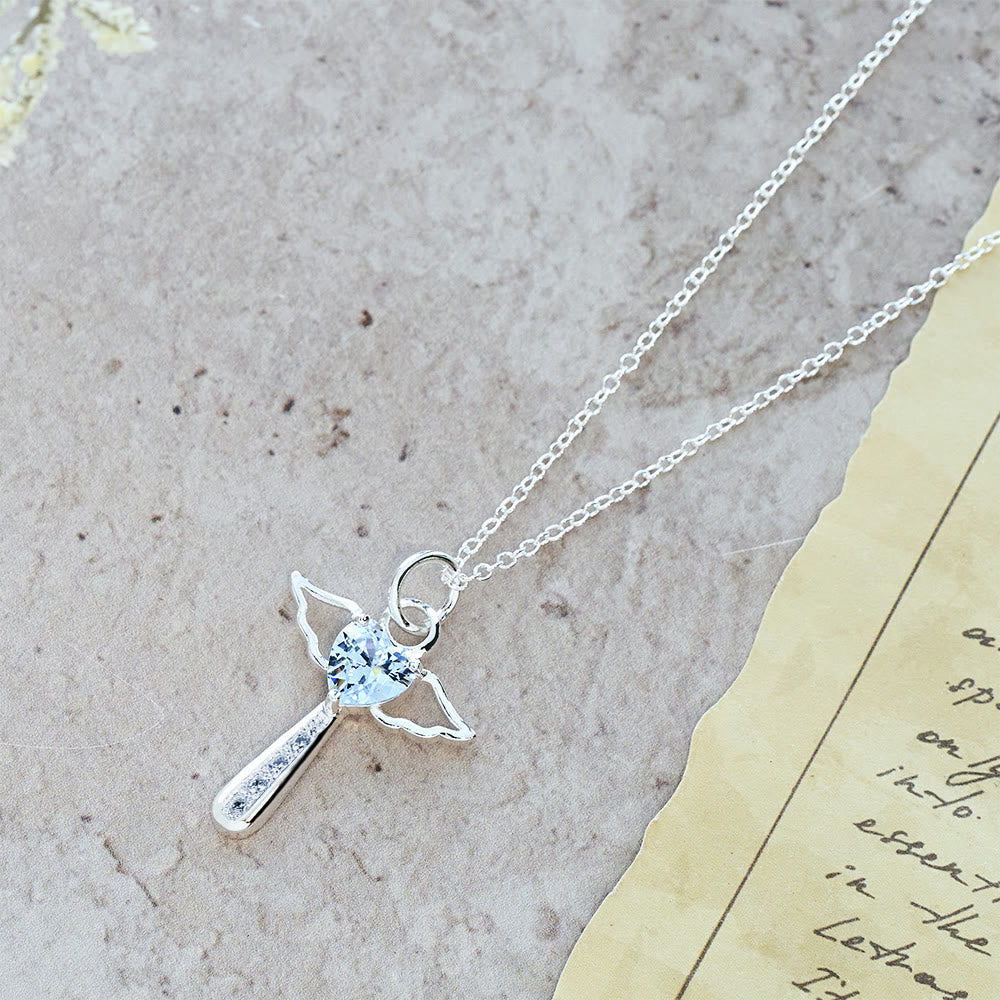 Angel Cross & Zircon Necklaces