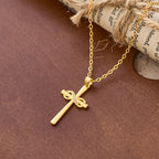Möbius Cross & Zircon Necklaces