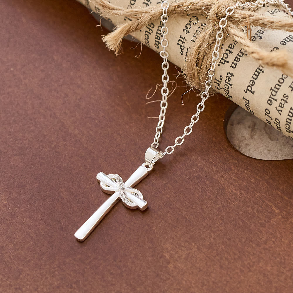 Möbius Cross & Zircon Necklaces