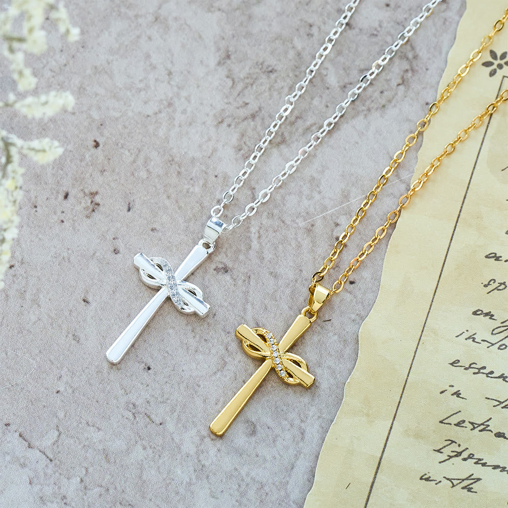 Möbius Cross & Zircon Necklaces