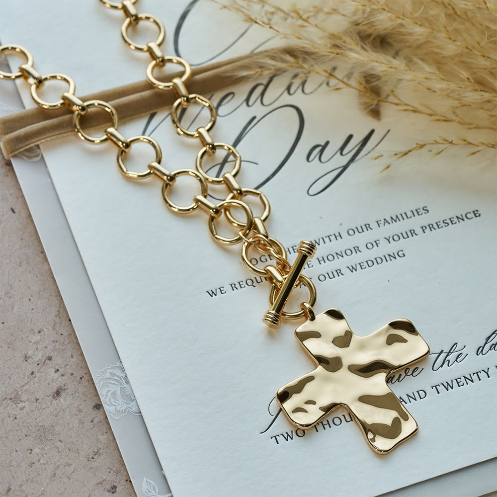 Hammered Cross Series Necklace