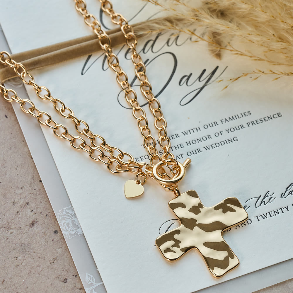 Hammered Cross Series Necklace