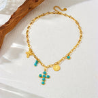 Three-Style Cross & Medal Necklace