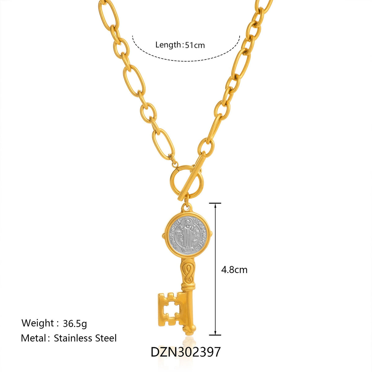 Two-Style St. Benedict Medal Necklace