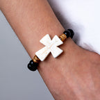 Multi-Style Textured Cross Bracelet