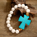 Multi-Style Textured Cross Bracelet