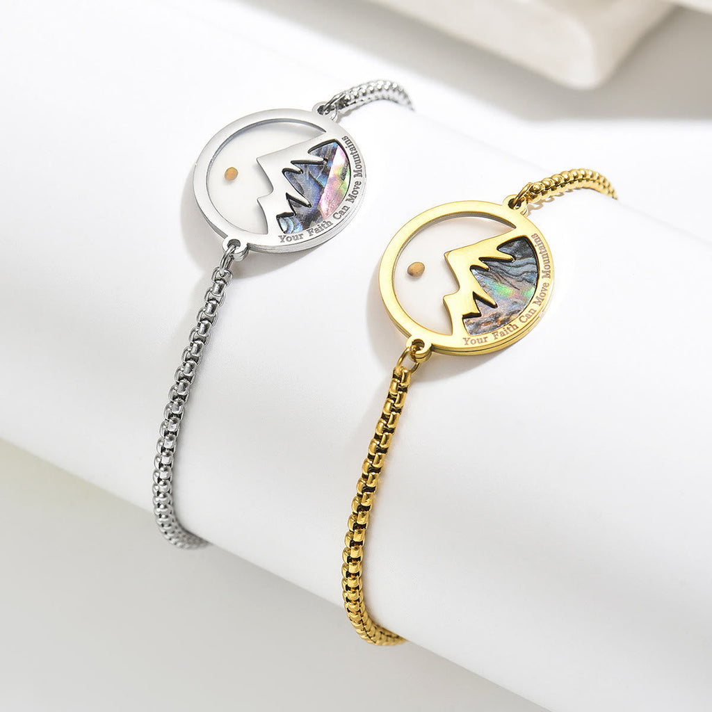 2-Color Mustard Seed & Mountain Bracelet