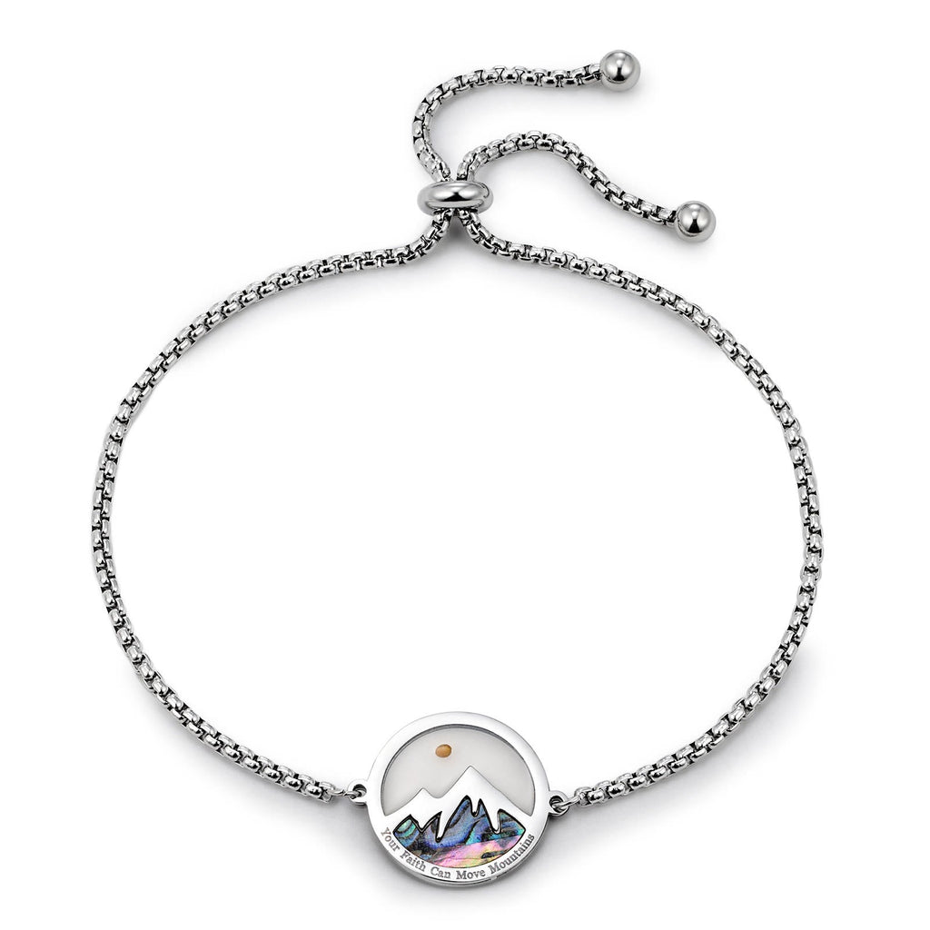 2-Color Mustard Seed & Mountain Bracelet