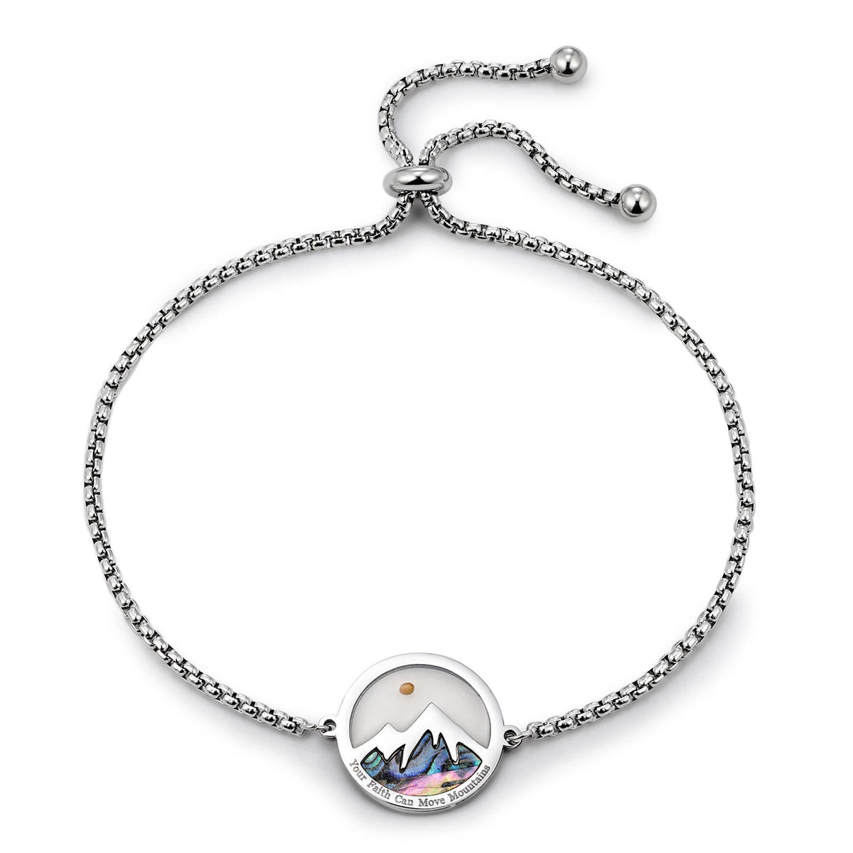 2-Color Mustard Seed & Mountain Bracelet