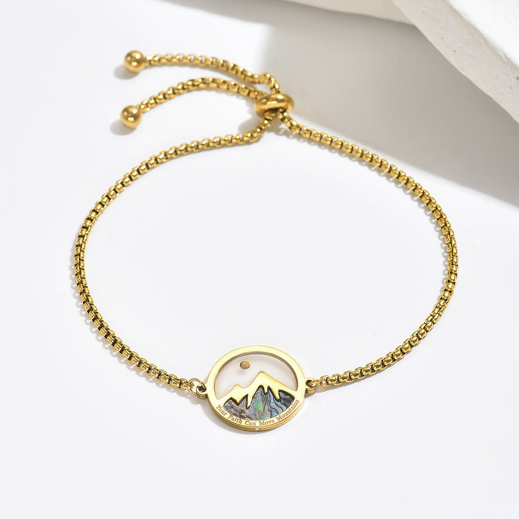 2-Color Mustard Seed & Mountain Bracelet